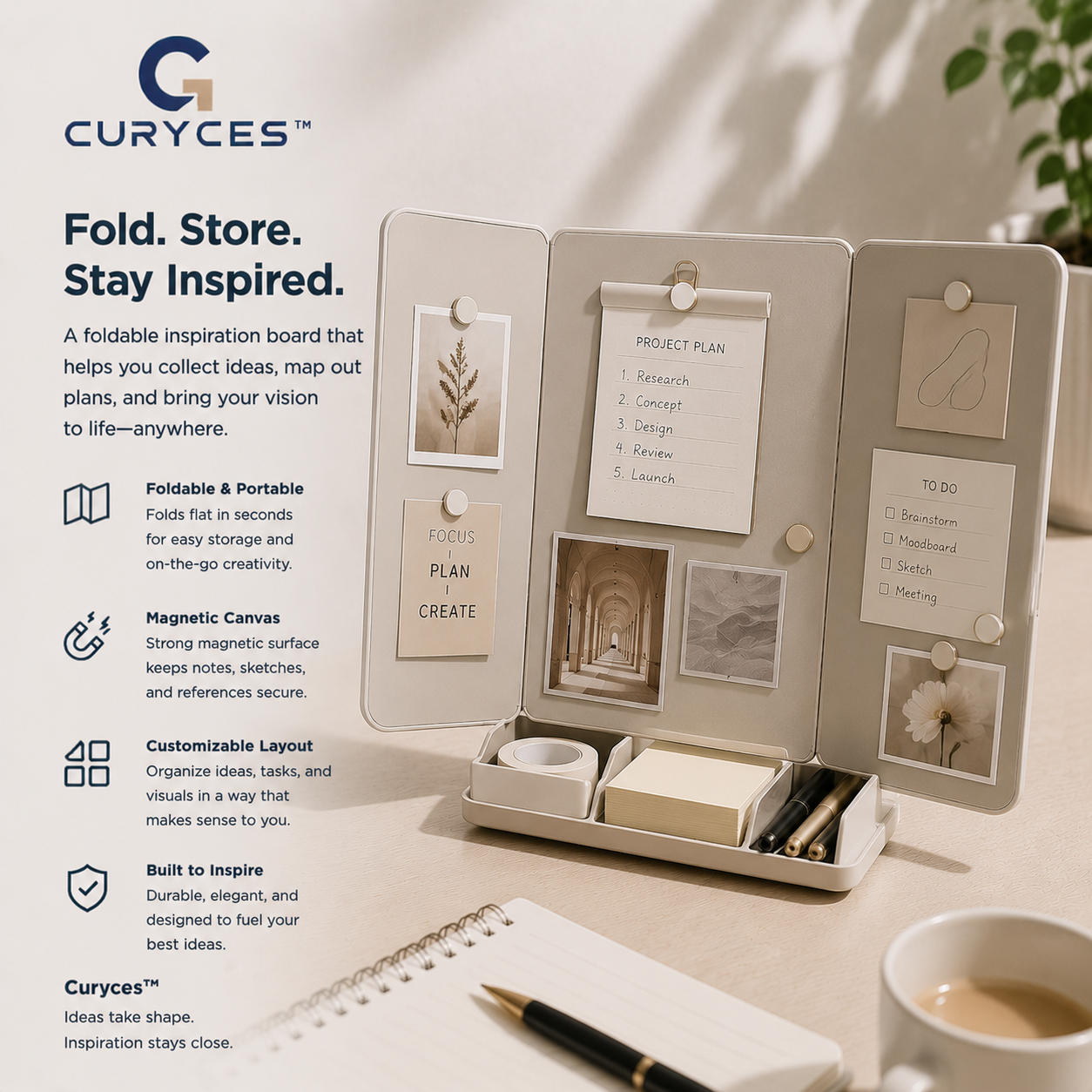 CURYCES™ NomadFold Creative Workspace Panel System