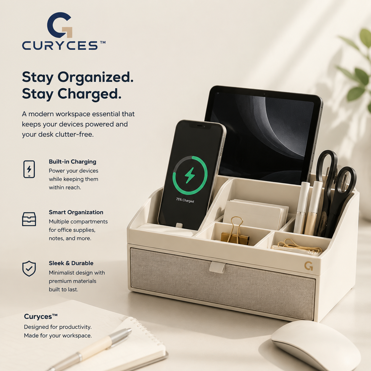 CURYCES™ HaloCore Desk Command Hub