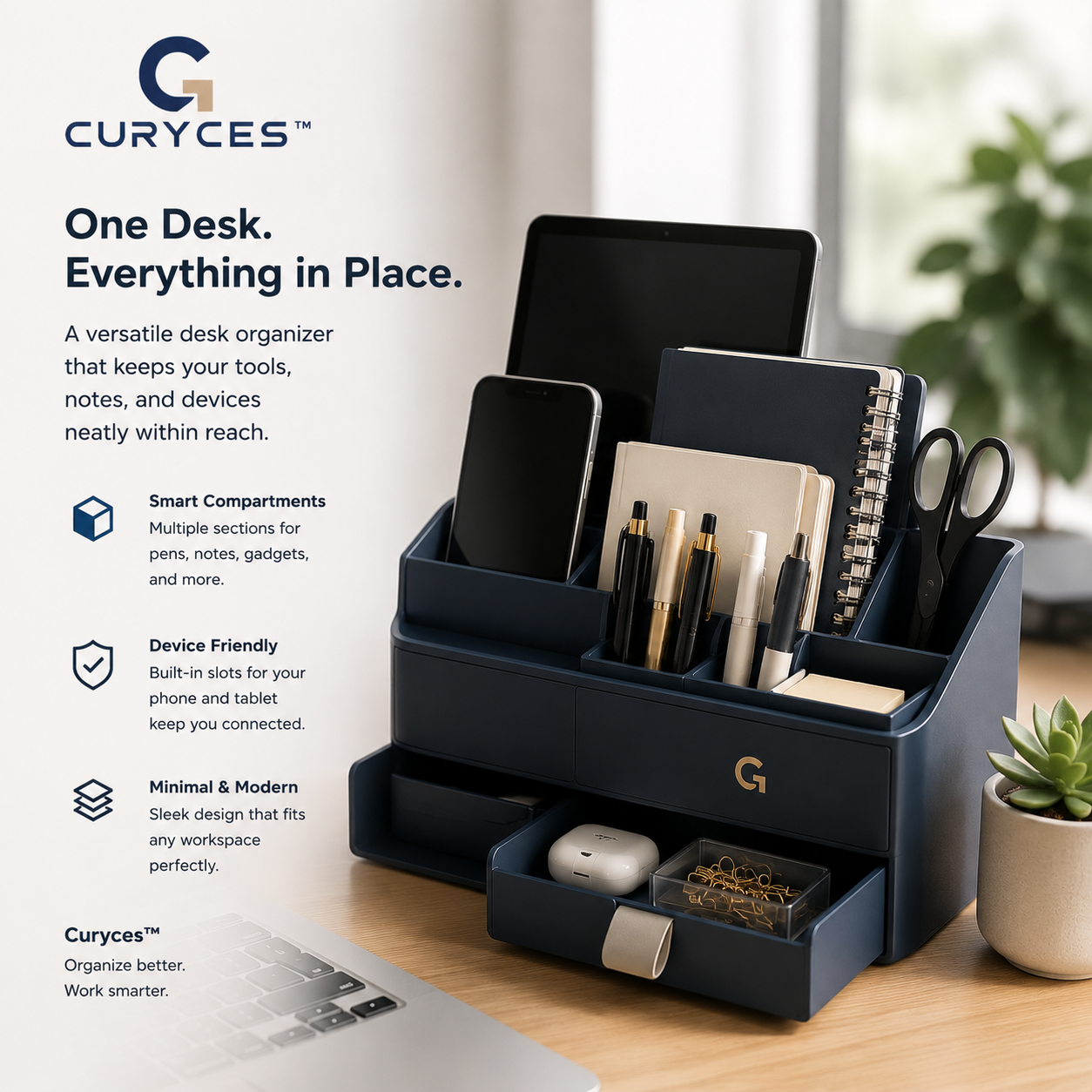 CURYCES™ Northfield GridDesk Executive Command Station