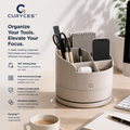 CURYCES™ LumaSpin 360° Executive Desk Organizer Hub